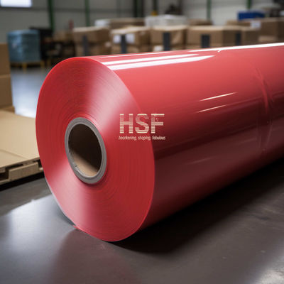 فیلم HDPE قرمز نابرابر 120 μm برای پوشش پشتیبان برای نوارها، چاپ ها و بسته بندی های مختلف