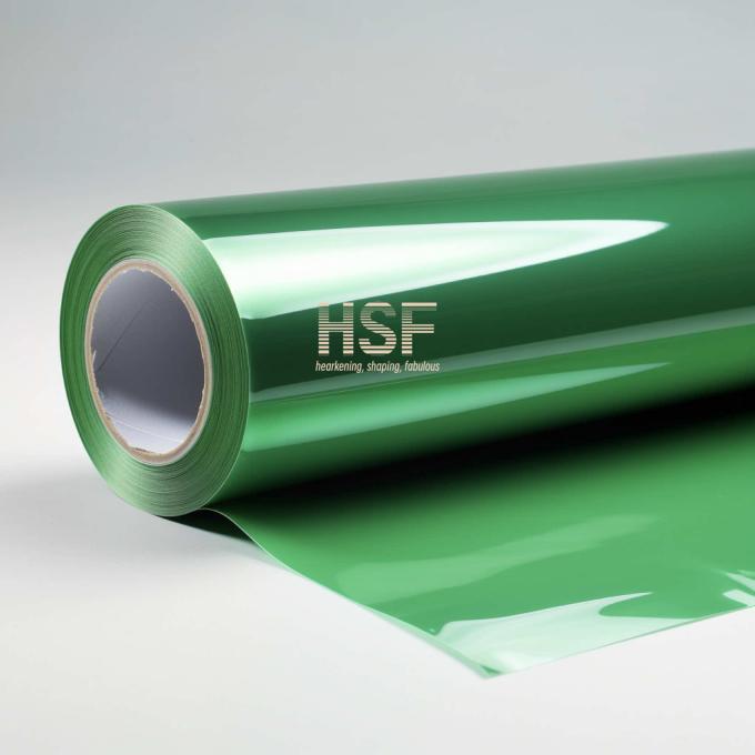 85μm Translucent Green MOPP Silicone Release Film sample showing material texture and color