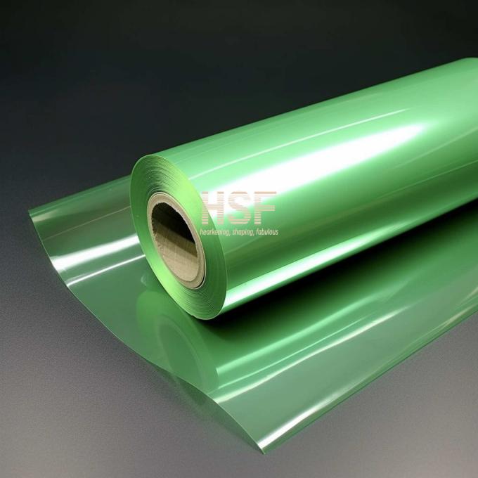 Close-up view of 50μm Green PET Non Silicone Release Film texture